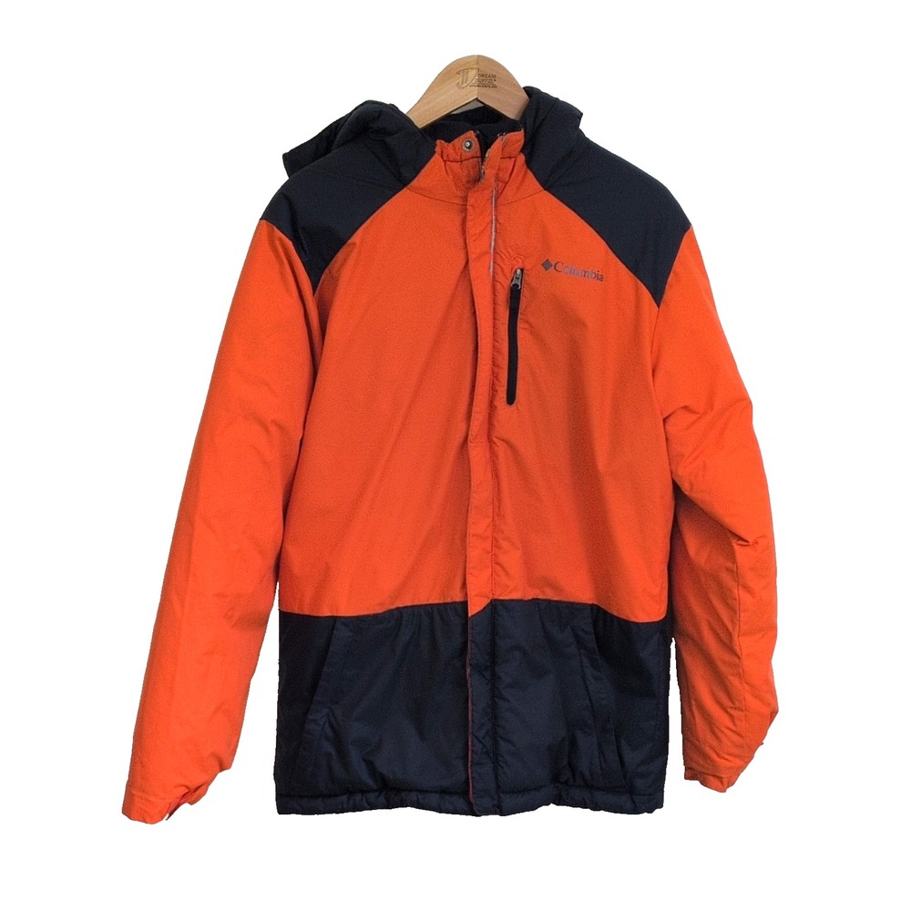 Columbia Kids L (14/16) Orange/Navy Lightning Lift Hooded Ski Jacket